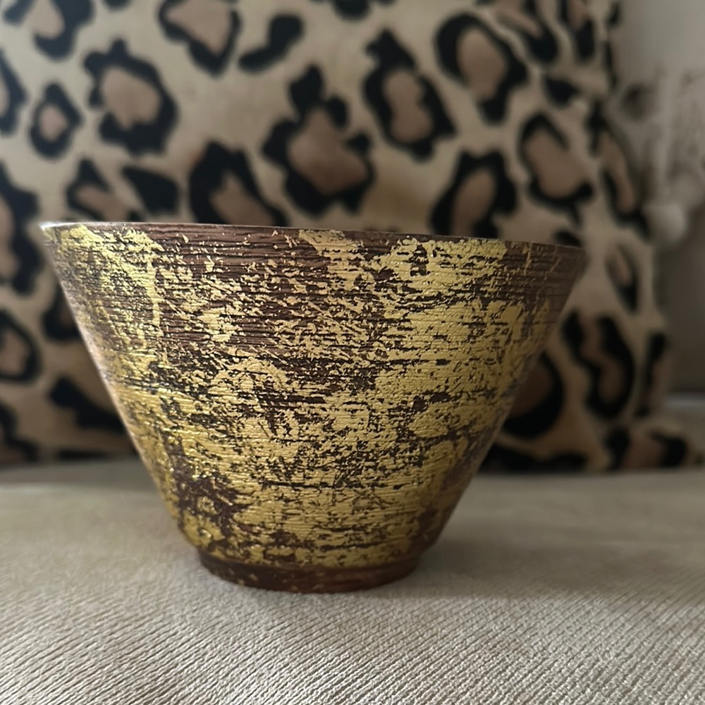 Gold and Brown Decorative dip Bowl
